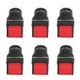thumbnail image 2 of Uadme 25 interruptores de botón pequeños, interruptores Cuadrados de Bloqueo automático con luz, 0.630 in, 24 V, 5 A(Rojo), 2 of 8