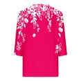 thumbnail image 5 of Utoimkio Women's V Neck 3/4 Sleeve T Shirts Casual Floral Print Tunic Tops Basic Tees Blouses for Women, 5 of 5