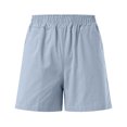 thumbnail image 6 of GHIIYER Cotton Hiking Shorts for Women Casual High Waisted Elastic Shorts with Pockets Summer Clothes Size XL, 6 of 6