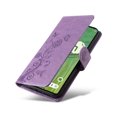 thumbnail image 6 of Compatible with Google Pixel 7 Wallet Case with Card Holder & Cash Slot [RFID Blocking],Wallet Wristlet Pressed Butterfly Flower PU Leather Magnetic Flip Folio Cover for Women Men,Purple, 6 of 10