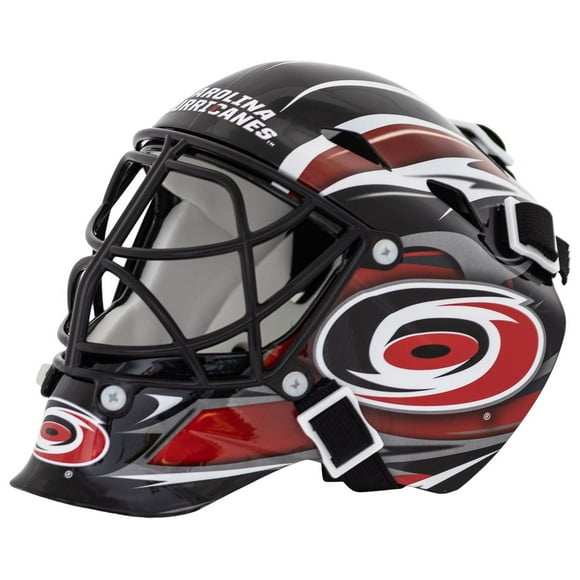 Franklin Sports Hurricanes NHL Team Logo Mini Hockey Goalie Mask with Case - Collectible Goalie Mask with Official NHL Logos and Colors