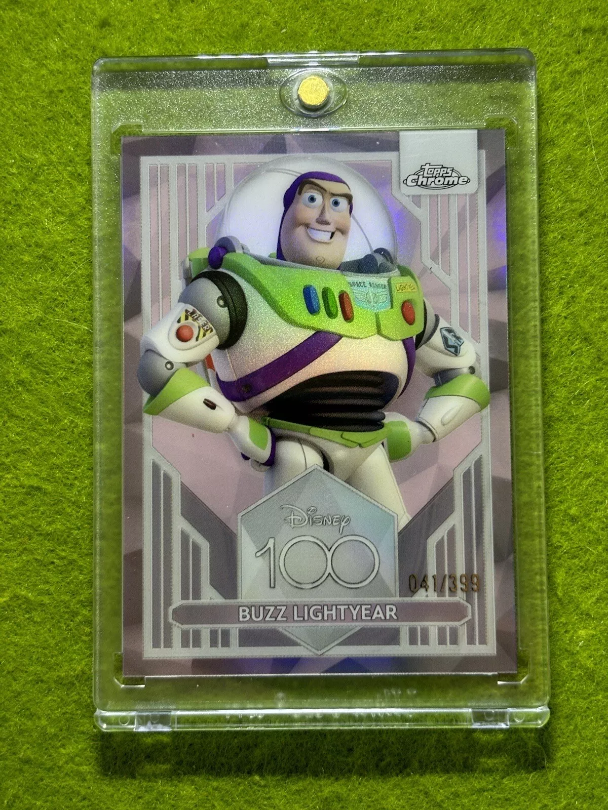 Buzz LightYear DISNEY 100 PINK REFRACTOR # /399 Toy Story CARD