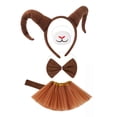 thumbnail image 3 of KLKCMS Serre-Tête Cornes Antilopes Nœud Papillon pour Fêtes Performance Anniversaire Marron, 3 of 9