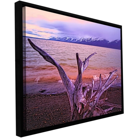 ArtWall Dean Uhlinger "Grand Tetons Storm Light" Floater Framed Gallery-Wrapped Canvas