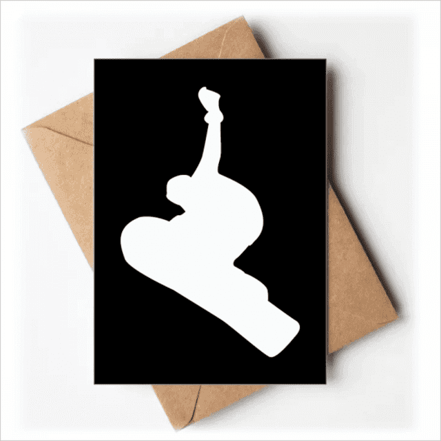 Planche à Roulettes Sport Saut Noir Contour Cartes de Voeux Vous Êtes Invités Invitations