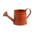 thumbnail image 2 of CHENjy Rustic Iron Watering Can Planter, Vintage Metal Watering Can Flower Pot with Decorative Design, Small Bucket for Home Garden Arrangement, Orange, 2 of 7