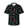 thumbnail image 1 of Balery Colorful Insect Camisas hawaianas de manga corta para hombre, camisas playeras de corte holgado, camisas de vacaciones con botones,XX-Large, 1 of 7