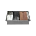 thumbnail image 2 of Tourner 32 x 19 Stainless Steel, Single Basin, Undermount Kitchen Workstation Sink in Black, 2 of 15