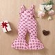 thumbnail image 2 of Ropa Para Bebés Y Niñas, Mono Para Niños Pequeños, Mono De Amor De San Valentín, Mono Con Tiras Y Estampado De Dibujos Animados, Pantalones Rosa Odeerbi  LM103-7257, 2 of 8