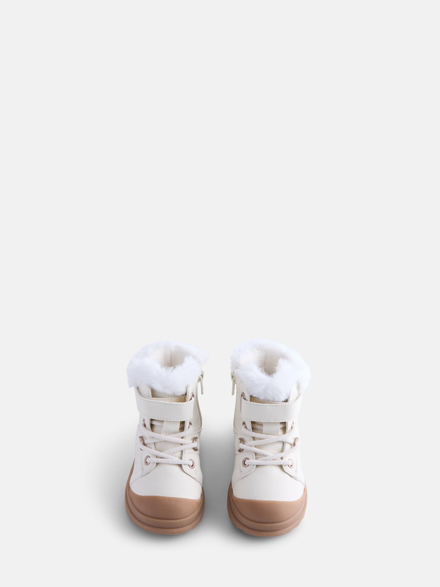 Wonder Nation Baby and Toddler Girls Winter Boots with Faux Fur Lining