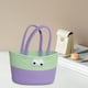 thumbnail image 4 of Desktop Woven Storage Basket | Cotton Thread Organizer | Handle | Breathable | Red Green Purple | 30x10x17cm | Sturdy | Decorative | Lightweight | Multi-Purpose | Home Office, 4 of 6