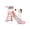 Pink, variant on Spaco 3-in-1 Folding Slide Playset, Foldable and Portable Slide with Basketball Hoop and Small Basketball, Toddler Slide Indoor Outdoor, Blue