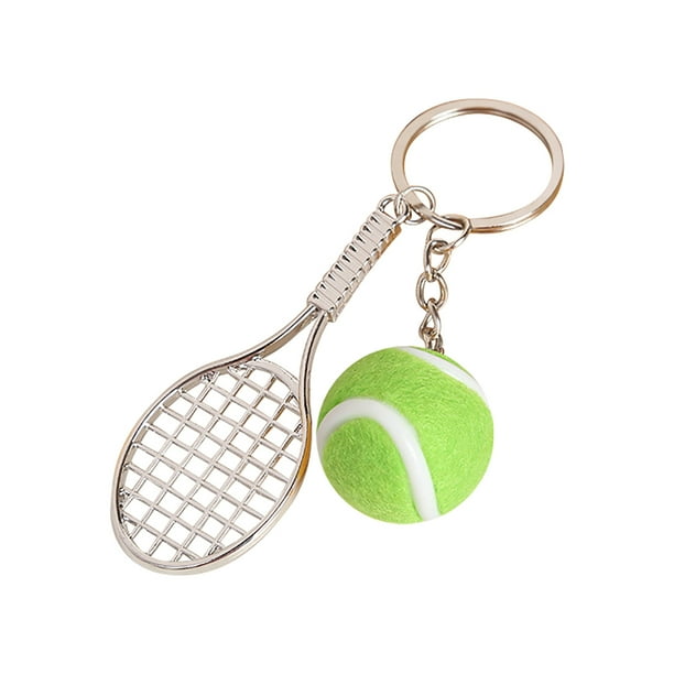 Llavero de Tenis - Colgante de Aleación, Recuerdo Deportivo - Duradero, Reutilizable, Decorativo - para Aficionados al Deporte y Regalos