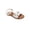White, variant on Girl's’ Fashion Sandals – Dressy Shoes with Decorative Metal Charms (Little Kid/ Big Kid)