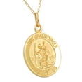 thumbnail image 2 of Pompeii 14k Yellow Gold St. Christopher Medal Pendant .5" Tall 1 Gram (,), 2 of 2