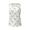 thumbnail image 4 of Fotbe Funny Chicken Womens Loose Fit Casual Flowy Slim-Fit Tank Tops Athletic Round Neck Trendy Sleeveless Summer Tops for Gym and Yoga-XX-Large, 4 of 9