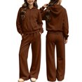 thumbnail image 2 of LvhaoGJOB Big Kids Boys Hoodie and Pants Outfit Set, Black - fleece fabric, ready for print, 2 of 7