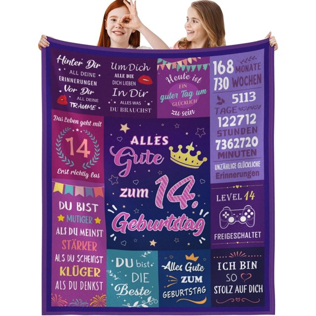 LHSHID 19th Birthday Girl Gift Blanket Flannel Soft and Comfortable Anti static Bed Sofa Blanket 30x40in