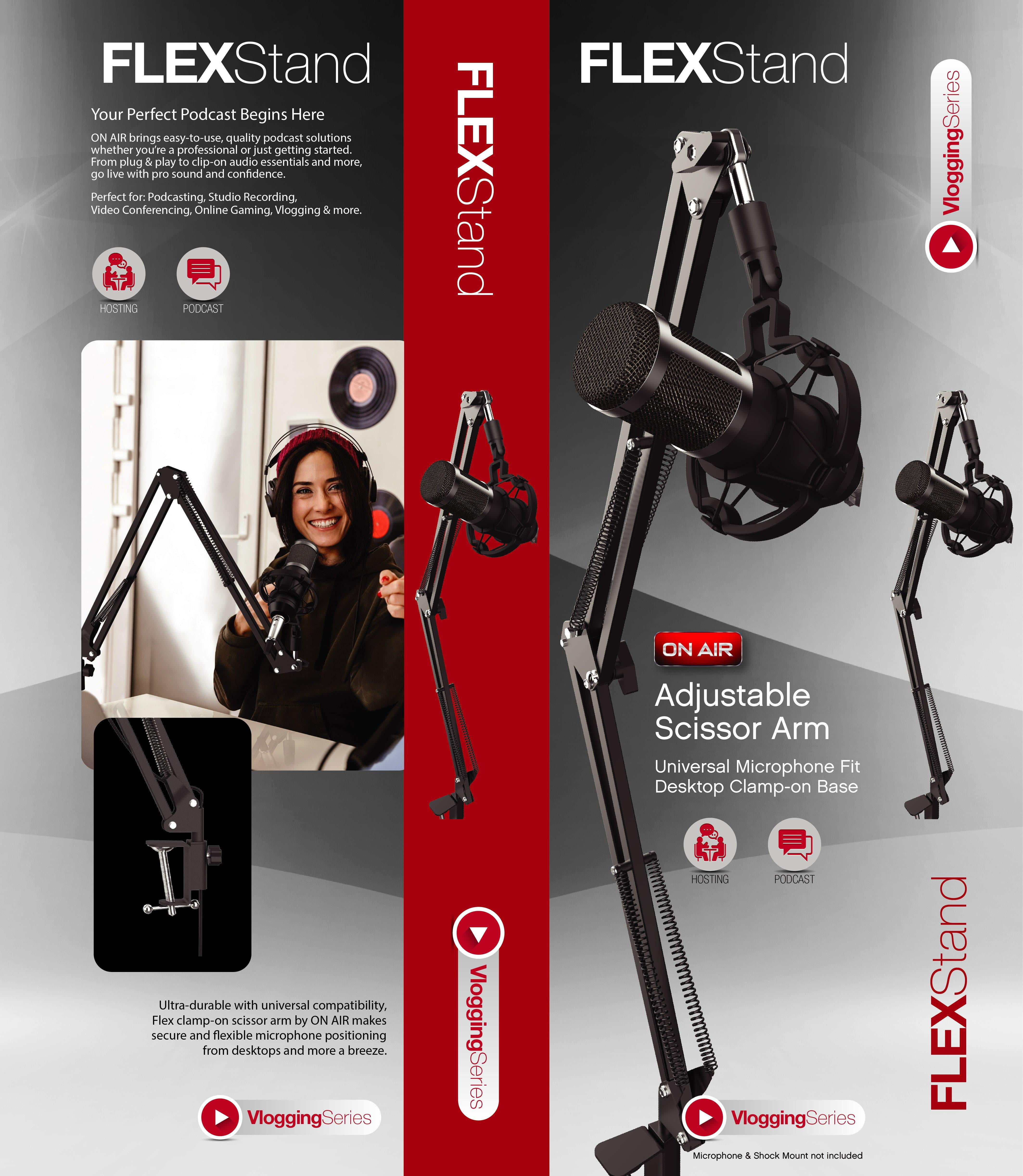 Tzumi On Air Flex Stand with Adjustable Arm for Microphones