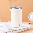 thumbnail image 2 of Wosthever Taza autoagitadora ecológica y práctica taza agitadora con tapa elegante Teteras blanco lechoso, 2 of 6