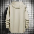 thumbnail image 4 of Fgnfyis Mens Hooded Sweatshirt Casual Long Sleeve Drawstring Knit Pullover Hoodies Mens Hoodies Beige XL, 4 of 4