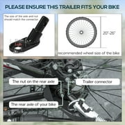 Aosom Bike Cargo Trailer for Hefty Loads, Foldable Compact Storage, Heavy-Duty, Bike Wagon Bike Trailer Bicycle Cargo Trailer Bike Attachment, Black