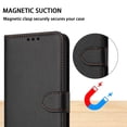 thumbnail image 5 of for Samsung Galaxy S25 Flip Wallet Case — Premium PU Leather TPU Protective Cover with Credit Card Slots Cash Slot Magnetic Anti-Scratch Shock-Absorbent Kickstand Wrist Strap Phone Case, Black, 5 of 8