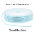 thumbnail image 2 of Unique Bargains Twisted Nylon Twine Thread Beading Cord 3mm 7M/23 Feet Extra Strong Braided Nylon String, Light Blue, 2 of 6