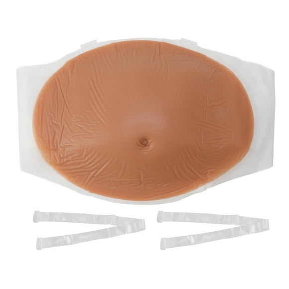 Faux Ventre de Grossesse Silicone Respirant Élastique Faux Ventre Artificiels pour la Performance sur Scène 4-5 Mois