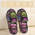 thumbnail image 2 of Balery Monstrous Cartoon Characters Pantuflas de Casa de Felpa Silenciosas con Diseño Estampado, Zapatillas Cómodas Antideslizantes de Algodón para Interior-Medium, 2 of 8