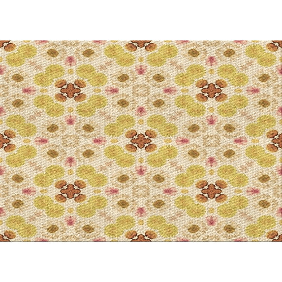 Ahgly Company Machine Washable Indoor Rectangle Transitional Brown Gold Area Rugs, 3' x 5'