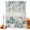 Aqua blue, variant on Teal Pumpkins Fall Shower Curtains for Bathroom, Thanksgiving Autumn Leaves Blue Waterproof Fabric Shower Curtain, Decorative Bathroom Curtain for Bathtub, 36"x72", No Hooks Included