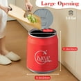 thumbnail image 2 of Wdmiya 3.5 Gal Trash Can with 2 wheels, Creative Beverage Can Shape Trash Bin with Press Lid, Space Saving Recycling Bin, Wastebasket Trash Container for Home Office Dorm Car Interior Use, Red, 2 of 8