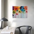 thumbnail image 4 of JRXY Cololful Flower Painting - Abstract Floral Canvas Wall Art - Big Artwork for Livingroom Bedroom Over Bed Sofa Decor pattern1, 4 of 6