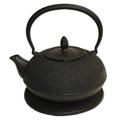 Japanese Tetsubin Cast Iron 40 oz Black Hobnail Teapot