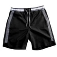 thumbnail image 5 of Men's & Big Men's Linen Srawstring Shorts Sizes S-3XL Solid Color Side Shorts Summer Shorts Loose With Pockets Straight Leg Comfortable Casual Everyday Outdoor Vacation Shorts, 5 of 6