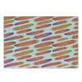 thumbnail image 3 of Feathers Cutting Board, Fluffy Feather in Symmetrical Tile Pattern with Color Details, Decorative Tempered Glass Cutting and Serving Board, Small Size, Salmon Purple Green, by Ambesonne, 3 of 5
