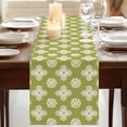 thumbnail image 3 of Table Runners 36 Inches Long Dress Scarves, Sage Green Floral Farmhouse Kitchen/Dining Table Runner, Short Coffee Tablerunners, Spring Flowers Modern Abstract Art Farmhouse 13x36 Inch, 3 of 9