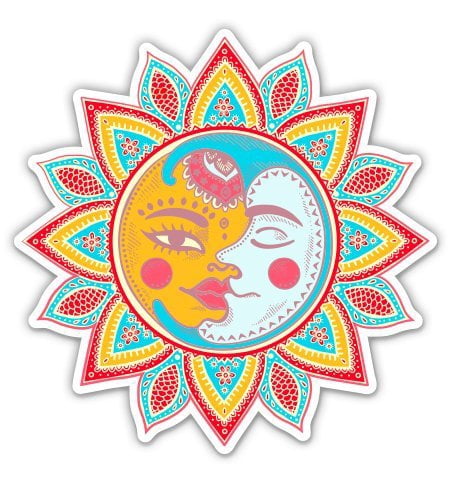 Vinyl Sticker Waterproof Decal Sun