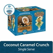 Kauai Coffee Coconut Caramel Crunch K-Cup Coffee Pods, Medium Roast, 12 Ct