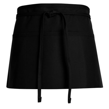 

Chef Designs mens Waist With Squared Corners kitchen aprons Black 23 Plus C49