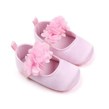 

Baby Girls Princess Shoes Flower Non-slip Bottom First Walker Shoes Toddler Shoes