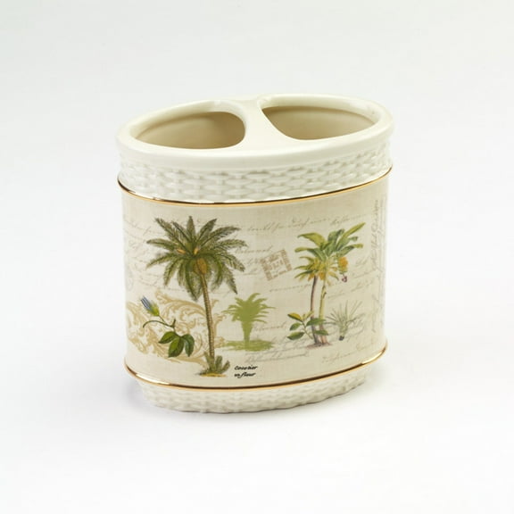 Colony Palm Toothbrush Holder Ivory