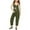 Army Green, variant on Girls Summer Print V Neck Sleeveless Romper Loose Fit Casual Jumpsuit With Pockets For And Juniors Lightweight And Comfortable Romper Girl
