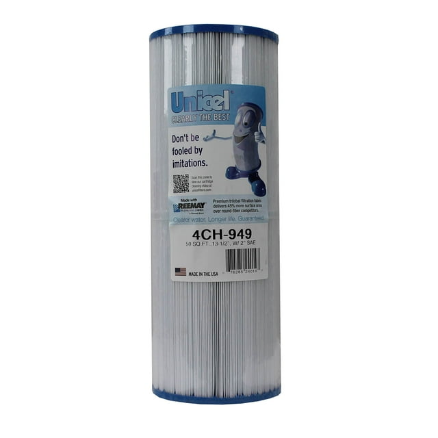 Unicel 4CH-949 Replacement 50 SqFt Filter Cartridge for Hot Tub, 210 Pleats