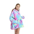 thumbnail image 7 of Douhoow Winter Sherpa Blanket Plush Fleece Sweatshirt Family Matching Hoodie Adult Kids Homewear, 7 of 7