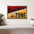 thumbnail image 2 of Elephant Stock Bowling Zone Wall Sign Wall Art - Horizontal Canvas Wall Art - Living Room Wall Decor - Wall Signs Canvas - Black And Orange Decor - 12" x 8", 2 of 8