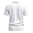 thumbnail image 6 of ZQUUVOU Men's T-Shirt Cotton Linen Solid Color Casual Short Sleeve Button Collar Pocket Shirts (White,S), 6 of 9