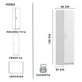 thumbnail image 3 of Alacena Lina Moru Color Blanca Gabinete con 4 Espacios, Mueble Multiusos, Estante Modular con Puerta | 150x40x30cm, 3 of 6