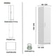 thumbnail image 3 of Alacena Lina Moru Color Blanca Gabinete con 4 Espacios, Mueble Multiusos, Estante Modular con Puerta | 150x40x30cm, 3 of 6